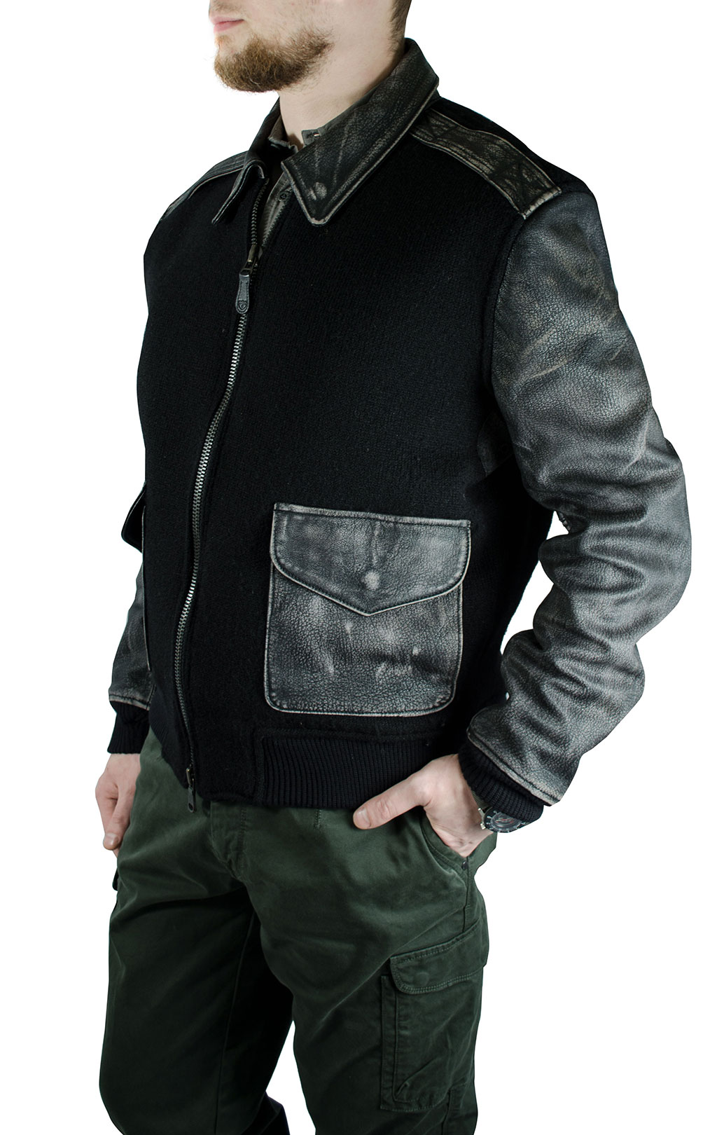 Куртка летная COCKPIT A-2 SWEATER black (Z28s004) 