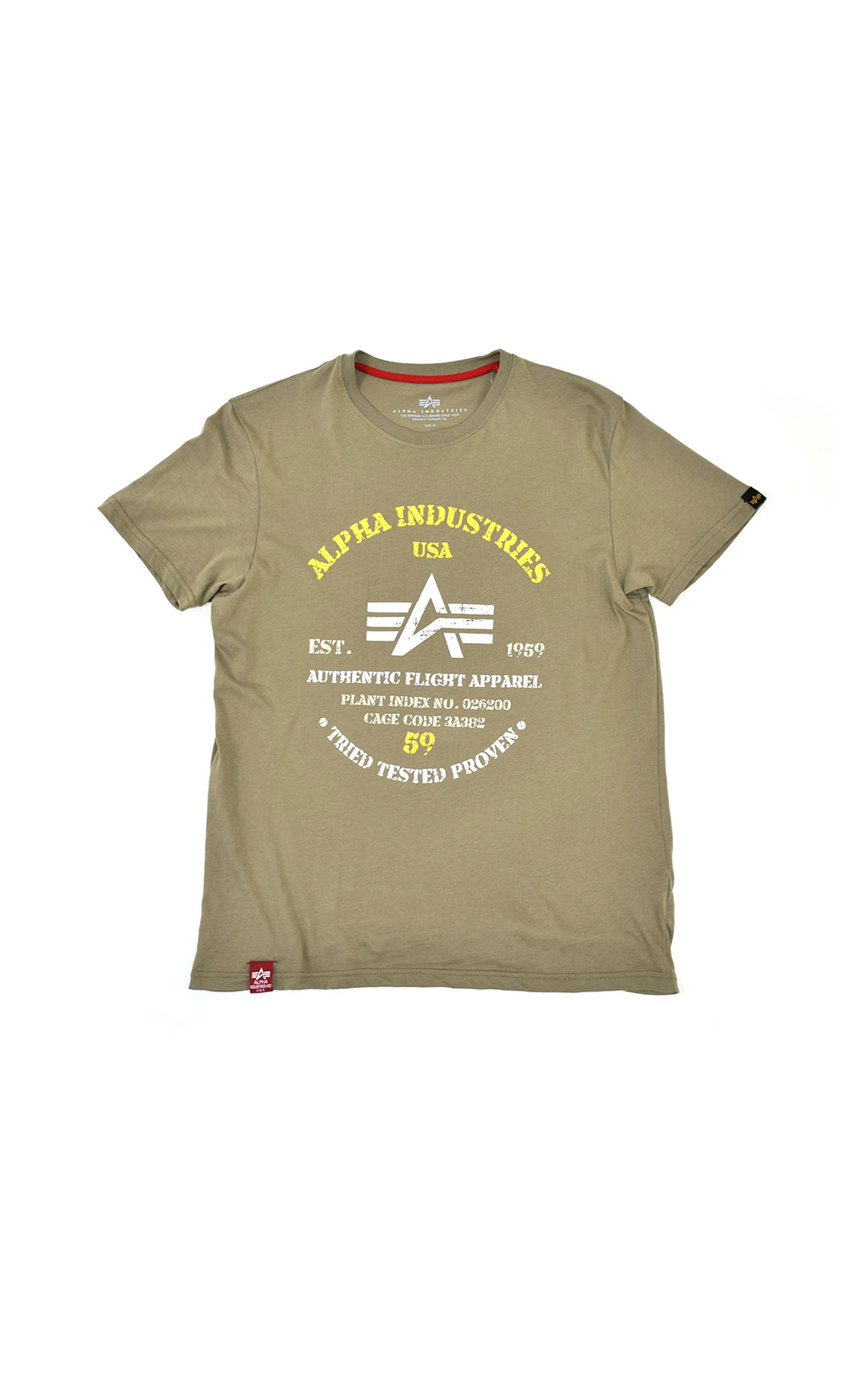 Футболка ALPHA INDUSTRIES AUTHENTIC PRINT olive 