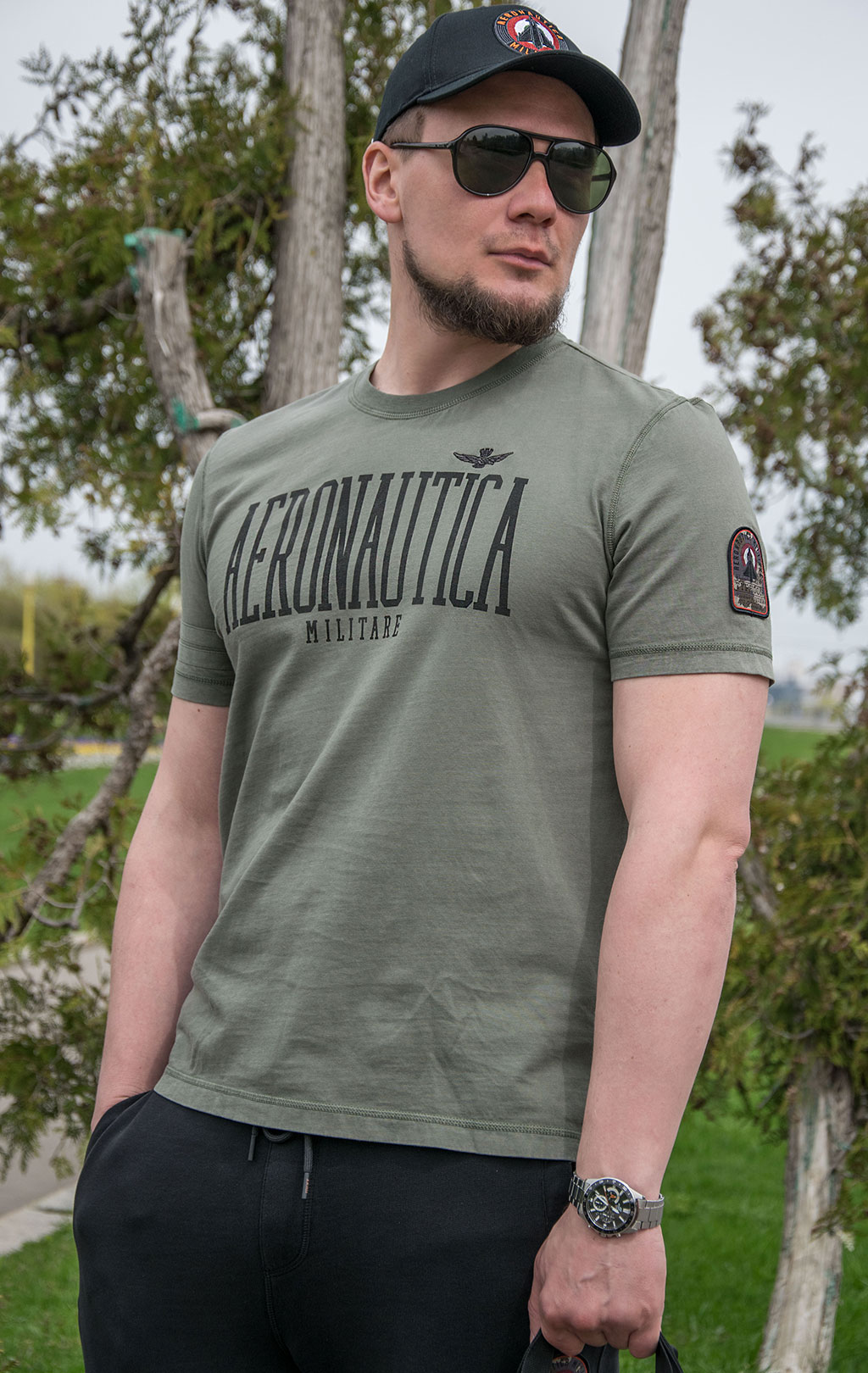 Футболка AERONAUTICA MILITARE SS 22/IN verde militare (TS 1953) 