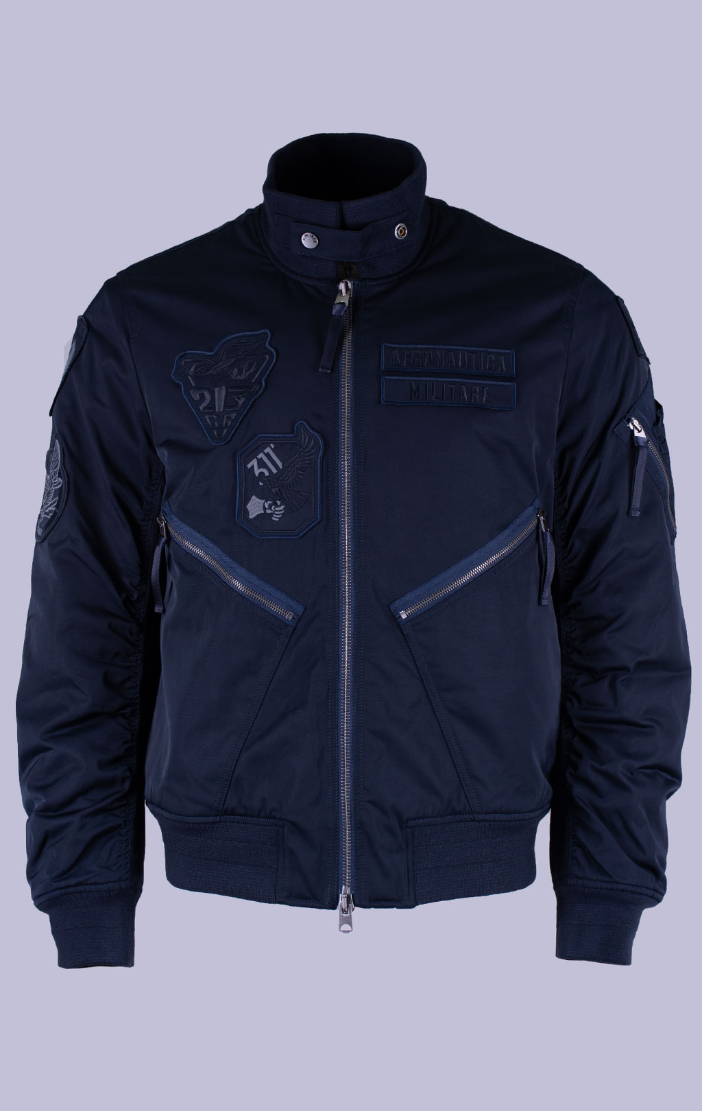 Куртка-бомбер AERONAUTICA MILITARE FW 26/27/CN blue navy (AB 3077) 