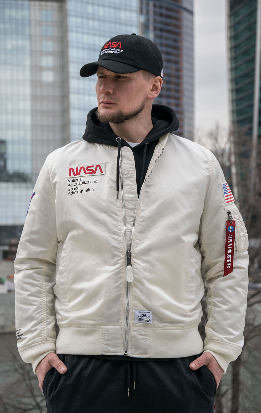 Ветровка ALPHA INDUSTRIES NASA GEN-II FLIGHT JACKET L-2B SS 23 m off white 