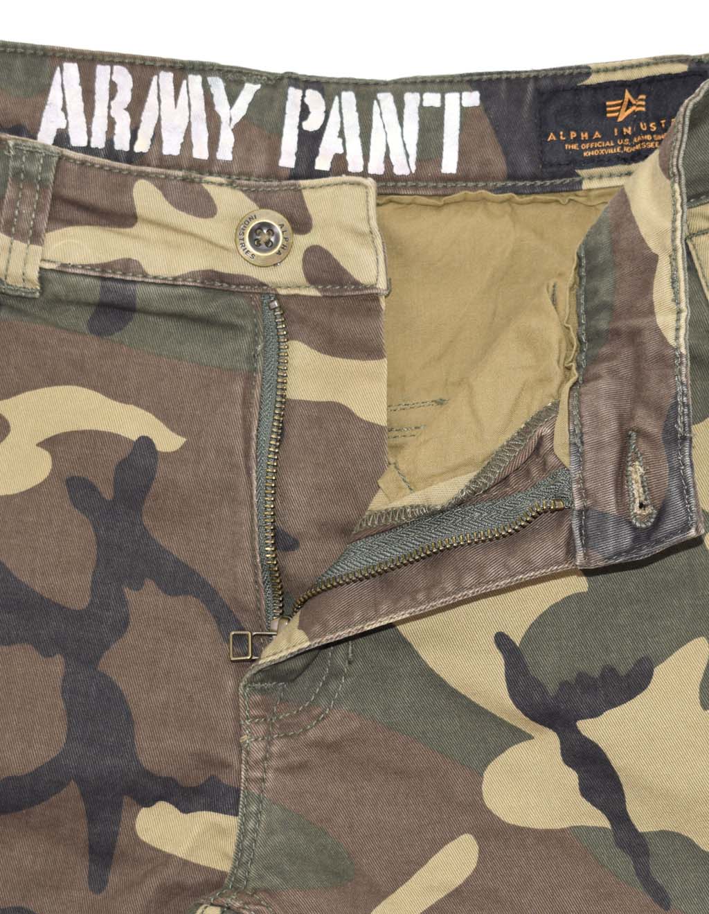 Брюки-карго ALPHA INDUSTRIES ARMY camo woodland 