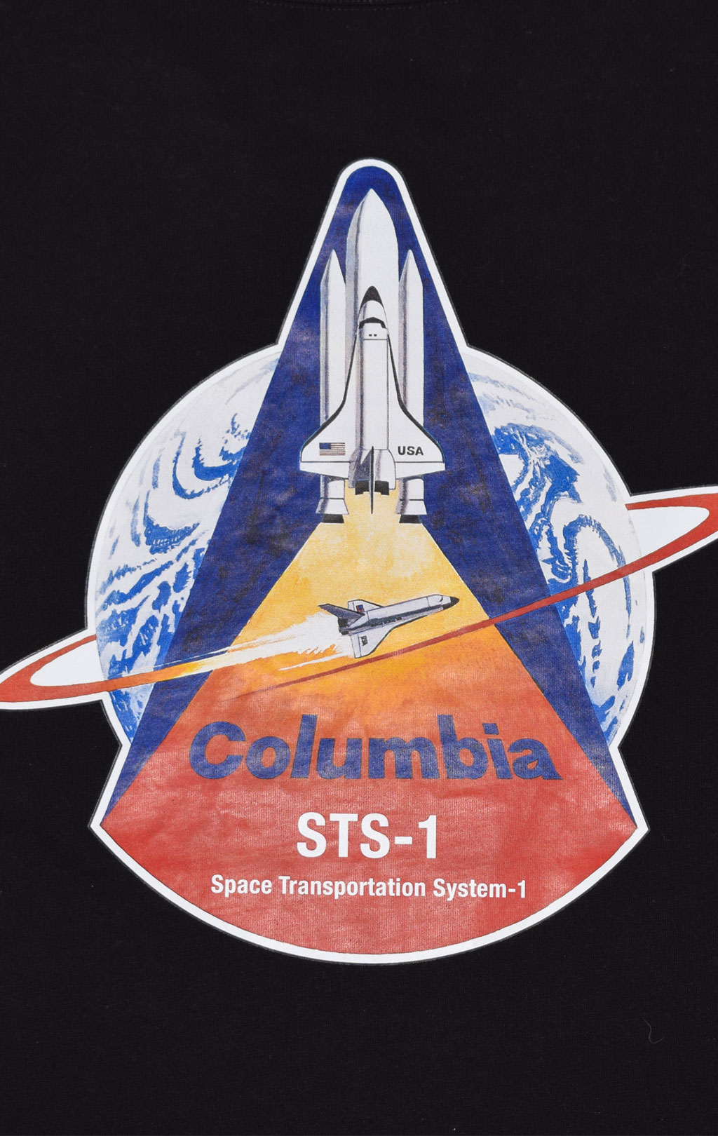 Футболка ALPHA INDUSTRIES NASA COLUMBIA TEE плотная FW 21/22 black 