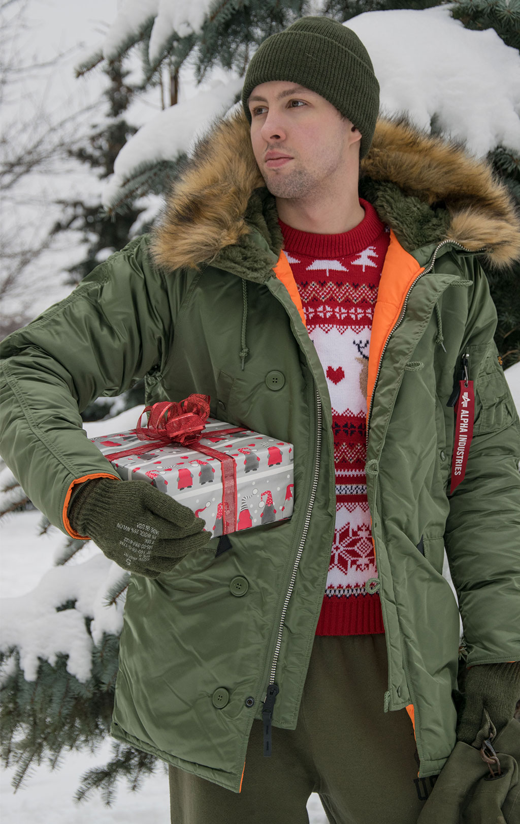 Аляска ALPHA INDUSTRIES SLIM FIT N-3B FW 21/22 m sage 