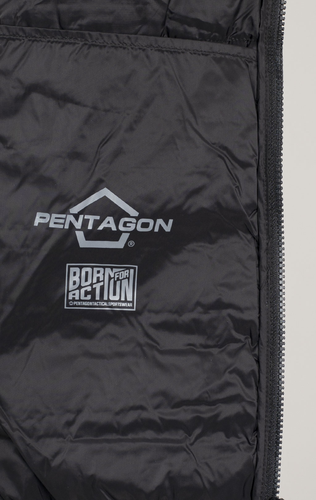 Жилет утеплённый Pentagon AURORA нейлон с капюшоном black 04011 