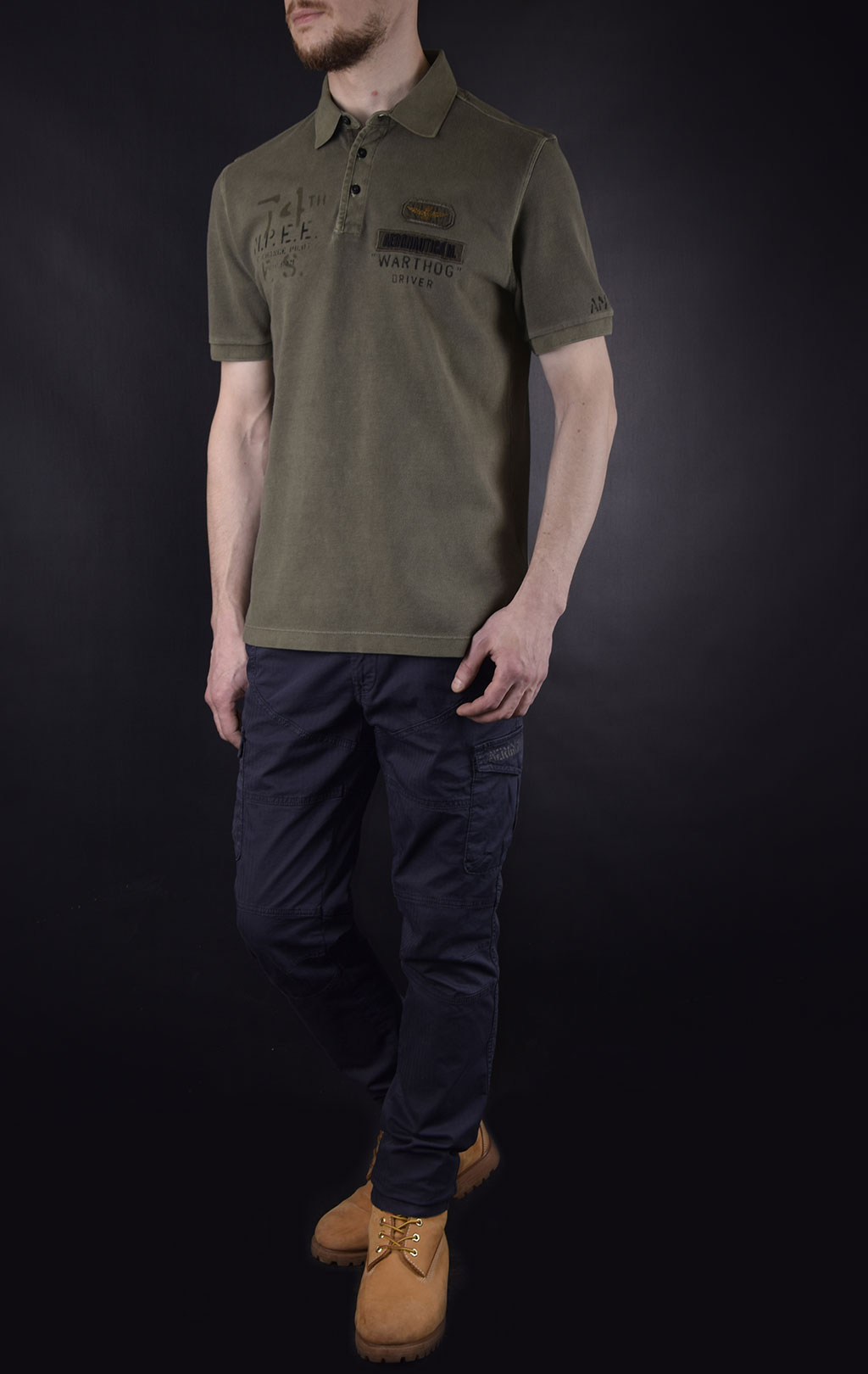 Футболка-поло AERONAUTICA MILITARE SS19 green mountain (PO 1332) 