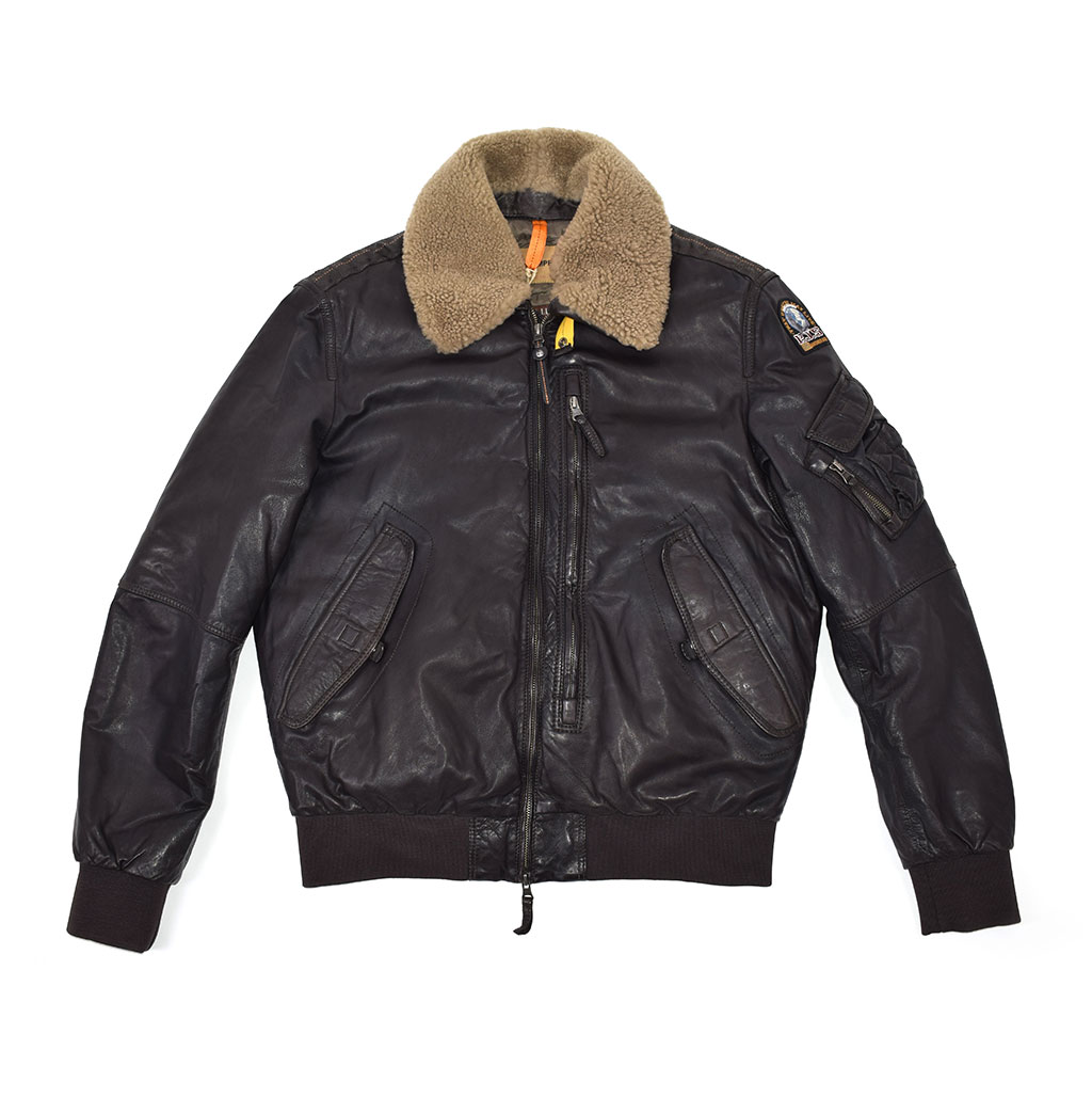 Куртка-пилот PARAJUMPERS JOSH LEATHER кожа FW 19/20 dark brown 