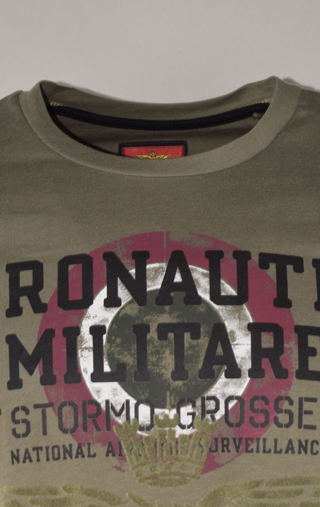 Футболка AERONAUTICA MILITARE big size SS 22/TR verde militare (TS 1940) 