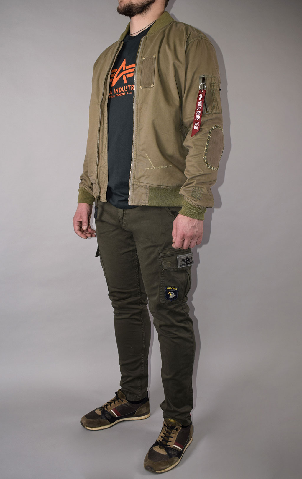 Ветровка-бомбер ALPHA INDUSTRIES GC VINTAGE TW MA-1 olive 