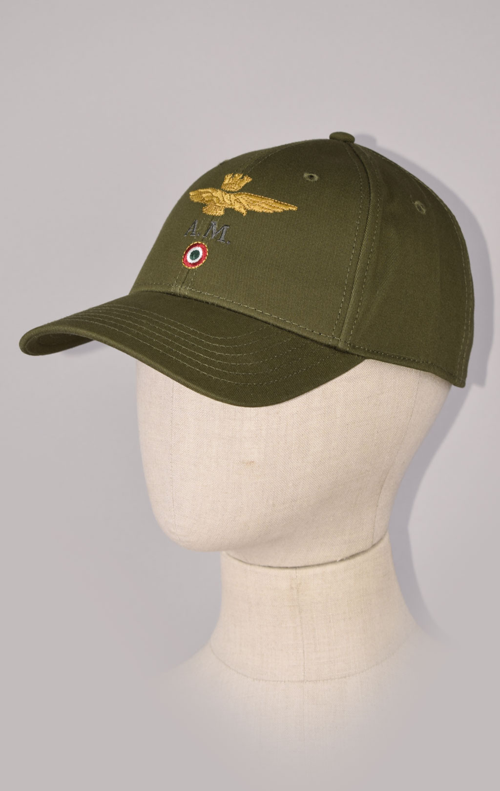 Бейсболка AERONAUTICA MILITARE FW 23/24/CN verde militare (HA 1100)