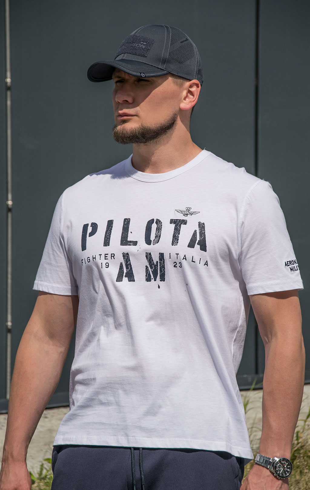 Футболка AERONAUTICA MILITARE SS 23/BD off white (TS 2092) 