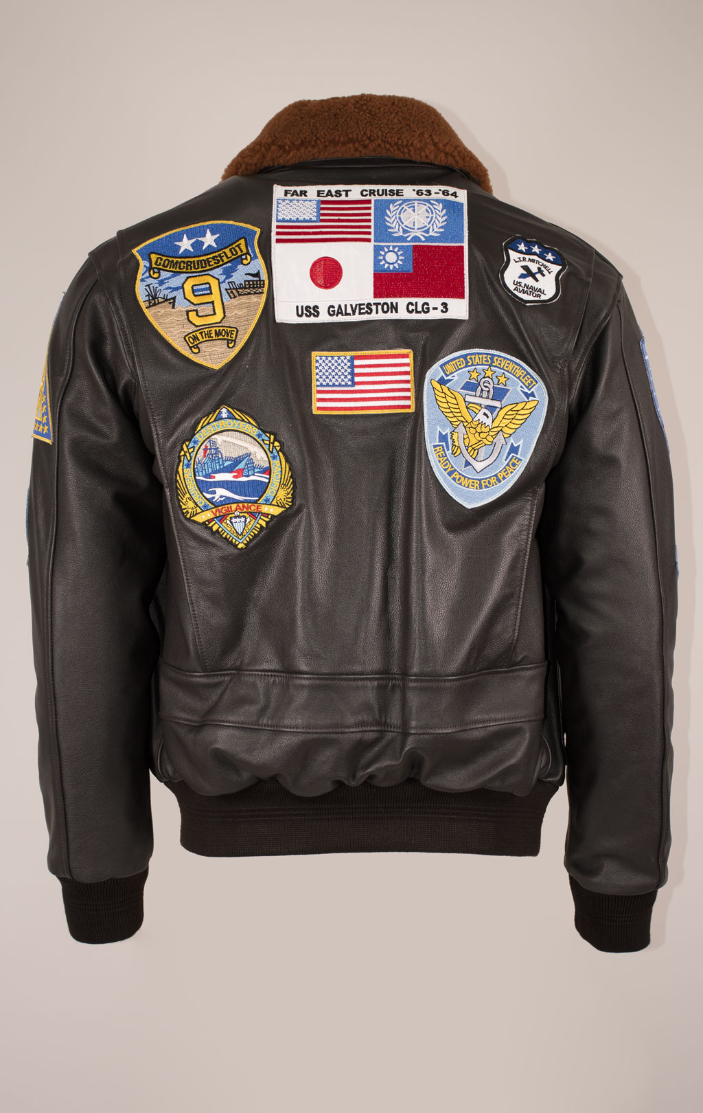 Куртка-бомбер KODZIC AMERICAN TOP GUN кожа brown (1317) 
