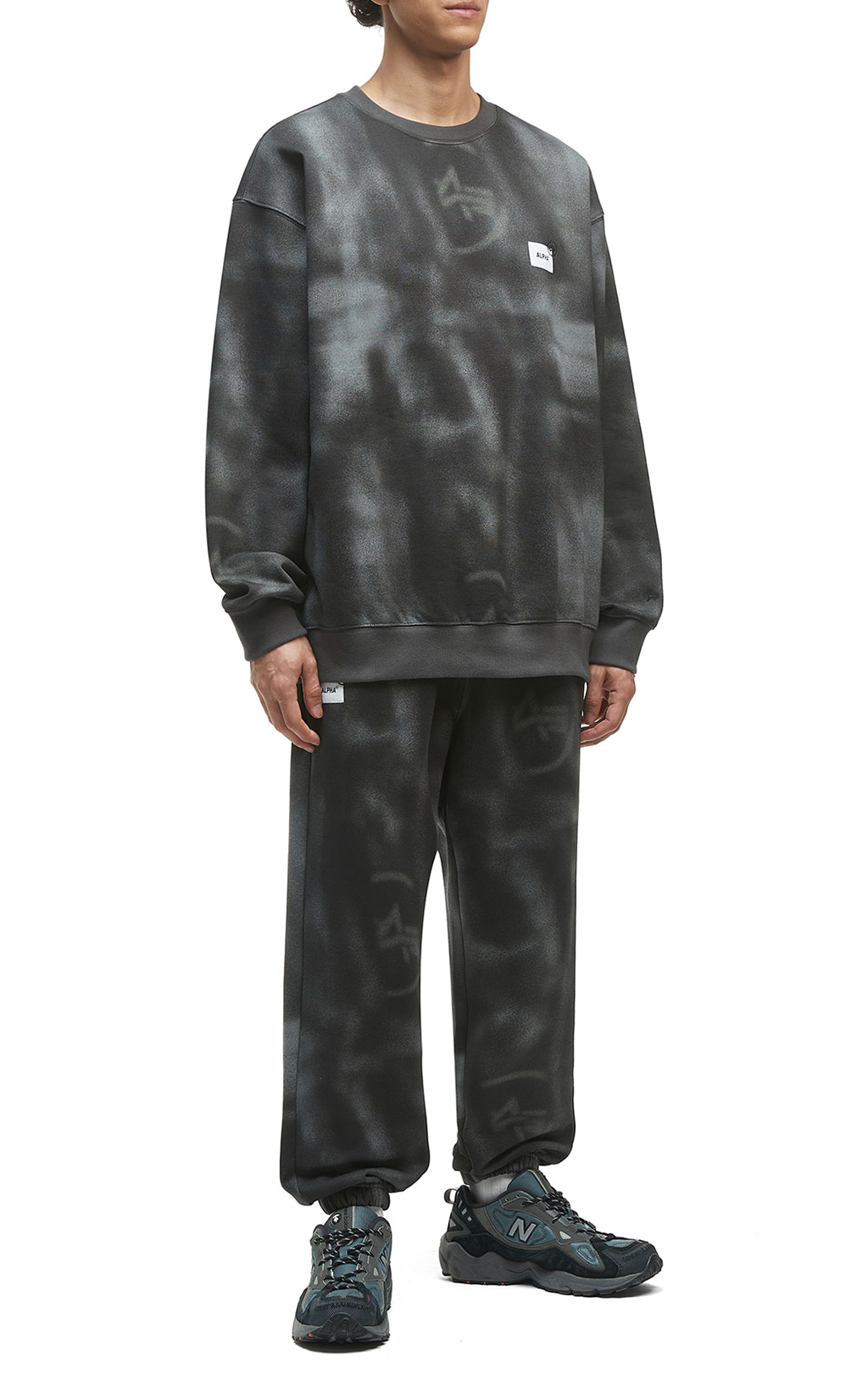 Свитшот ALPHA INDUSTRIES UNFRM WASHED CREWNECK FW 25/26 gray M001135 
