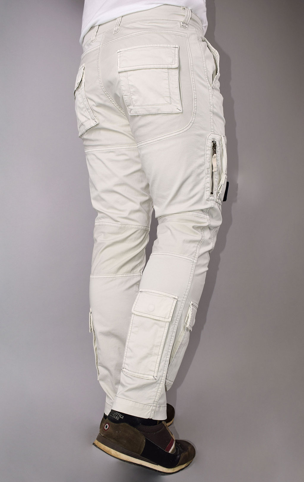 Брюки-карго AERONAUTICA MILITARE SS 21/AL gesso (PA 1387) 