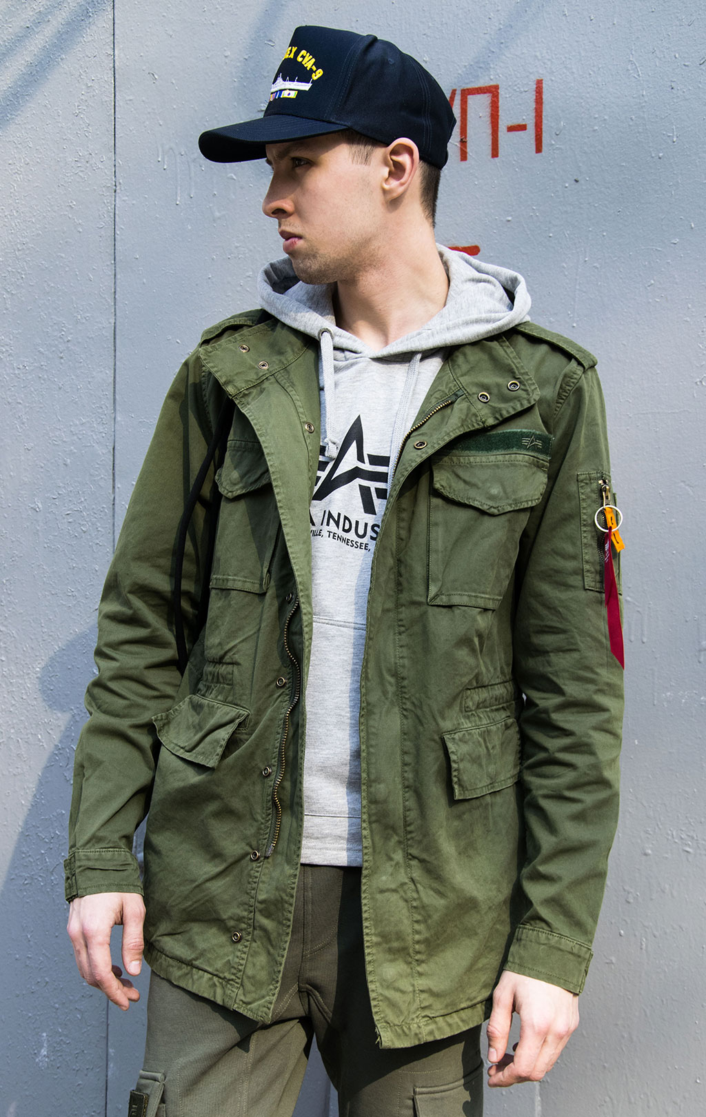 Ветровка ALPHA INDUSTRIES HUNTINGTON M-65 dark olive 