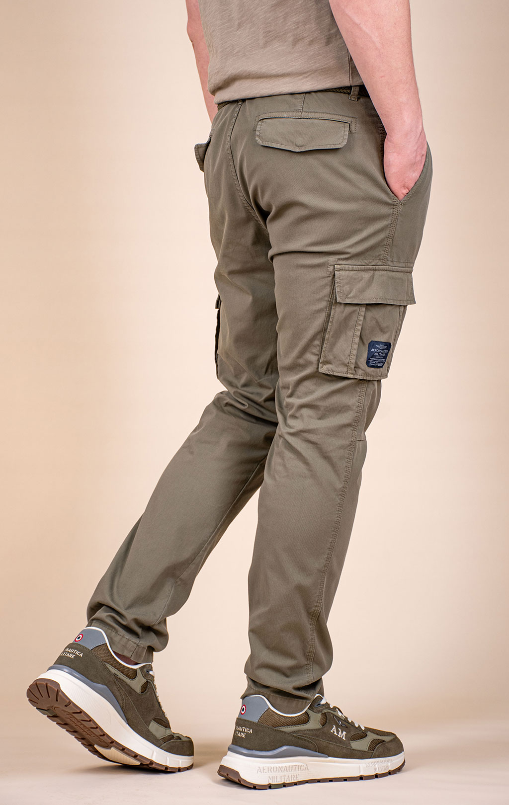 Брюки-карго AERONAUTICA MILITARE big size SS 26/AL green (PA 1329) 