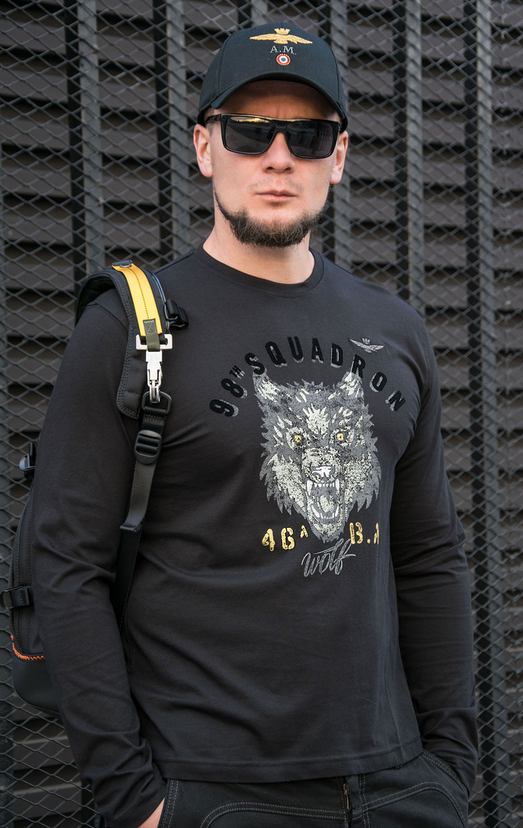Лонгслив AERONAUTICA MILITARE FW 23/24/BD jet black (TS 2139)