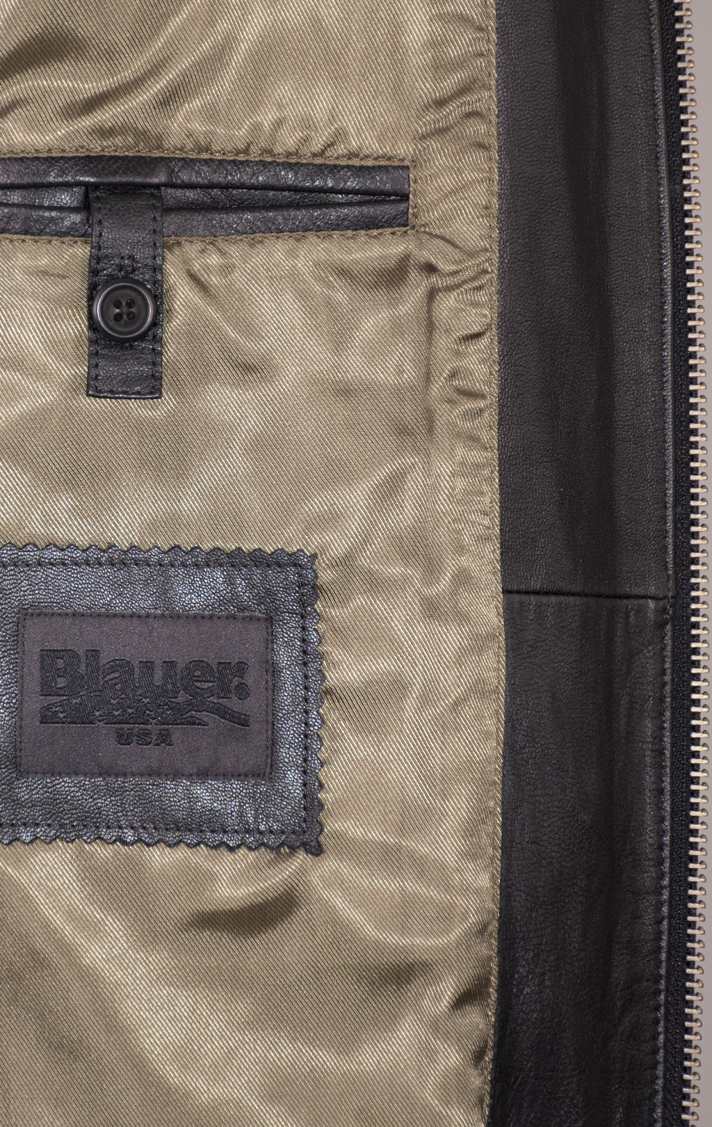 Куртка BLAUER кожа SS 24 m black (LO2417) 