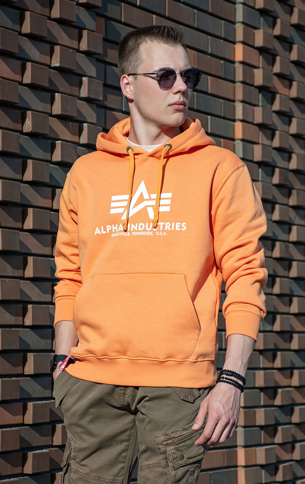 Толстовка ALPHA INDUSTRIES BASIC HOODY tangerine 