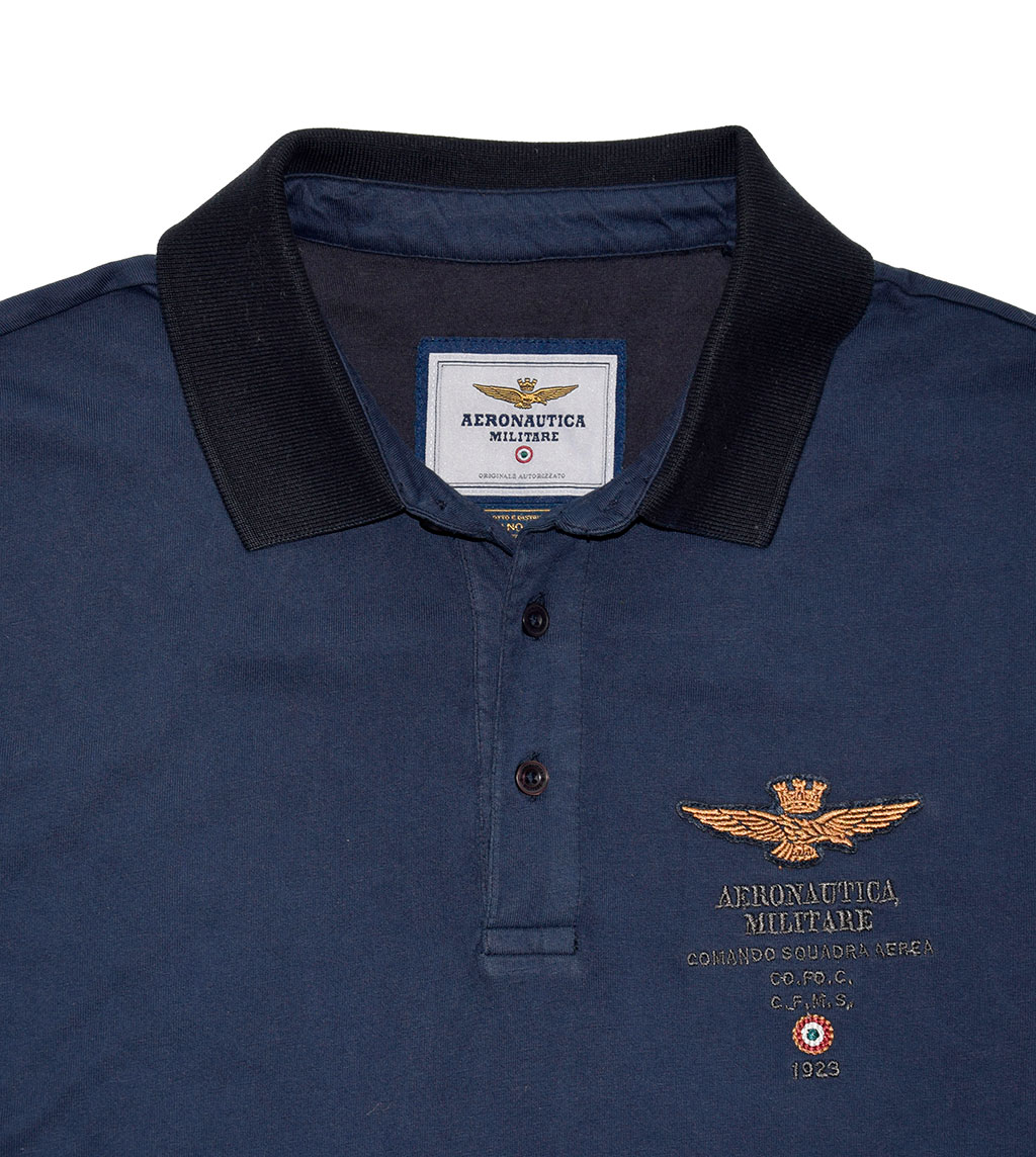 Поло-лонгслив AERONAUTICA MILITARE blue navy (PO 1267) 