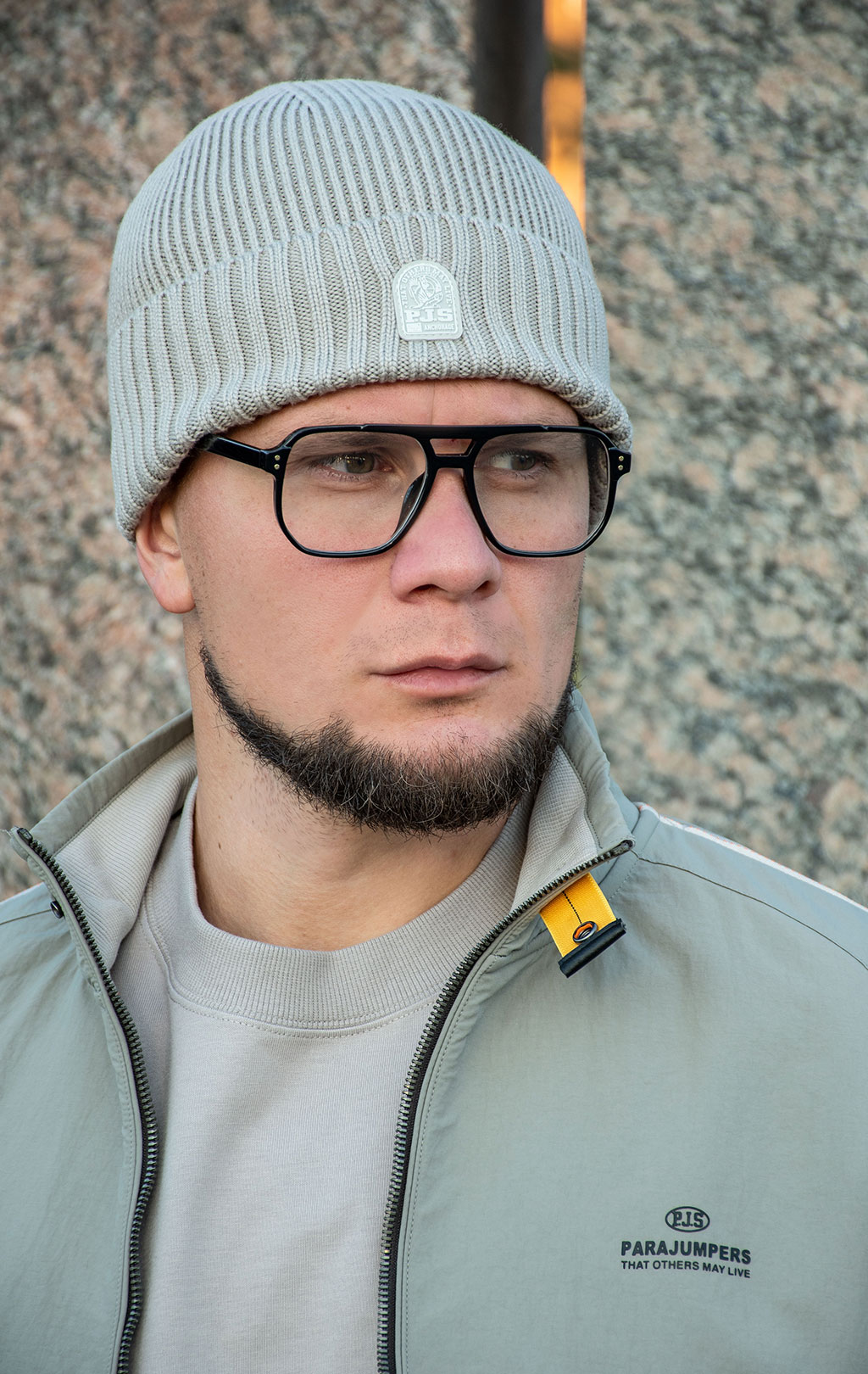 Шапка вязаная PARAJUMPERS PLAIN BEANIE FW 25/26 chateau grey 
