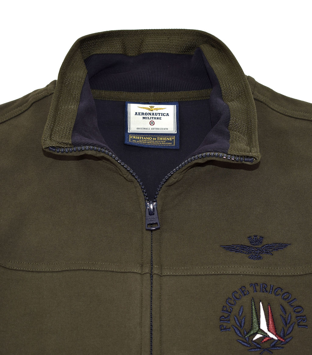 Толстовка AERONAUTICA MILITARE FW 19/20 verde marcio (FE 1305) 