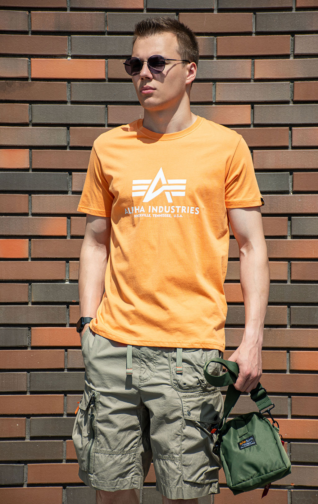 Футболка ALPHA INDUSTRIES BASIC T tangerine 