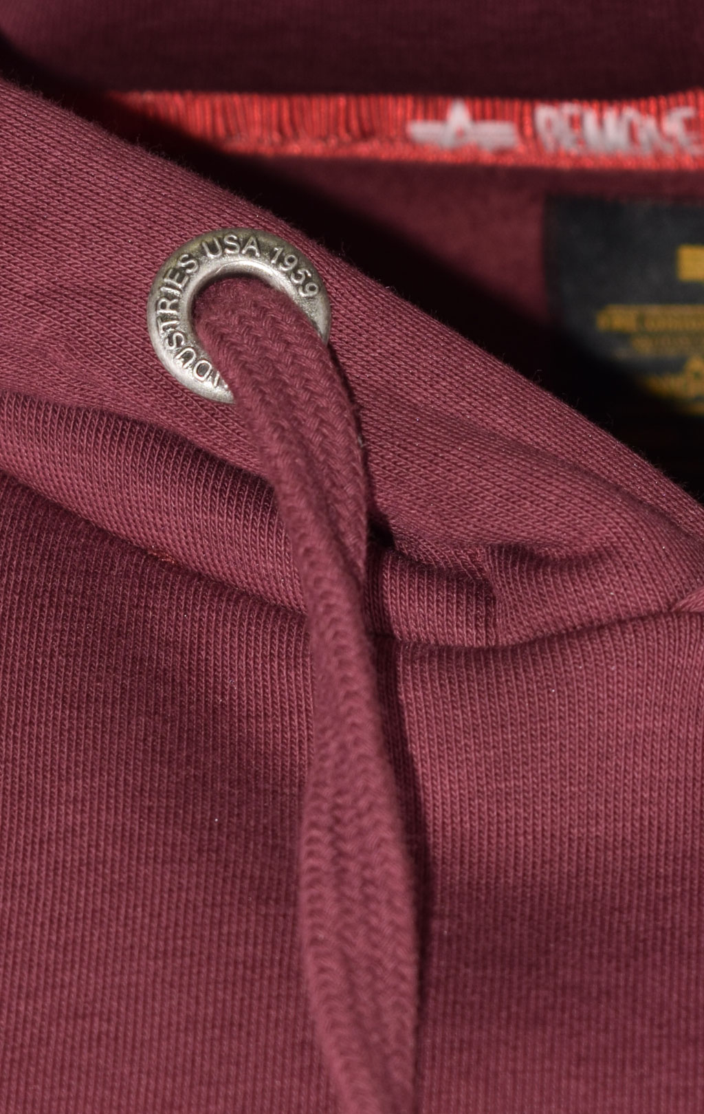 Толстовка ALPHA INDUSTRIES ALPHA LABEL HOODY burgundy 