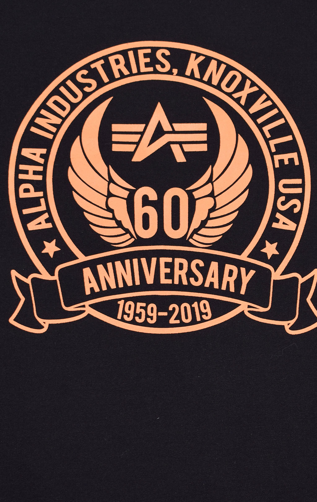 Свитшот ALPHA INDUSTRIES 60TH ANNIVERSARY CREW black 