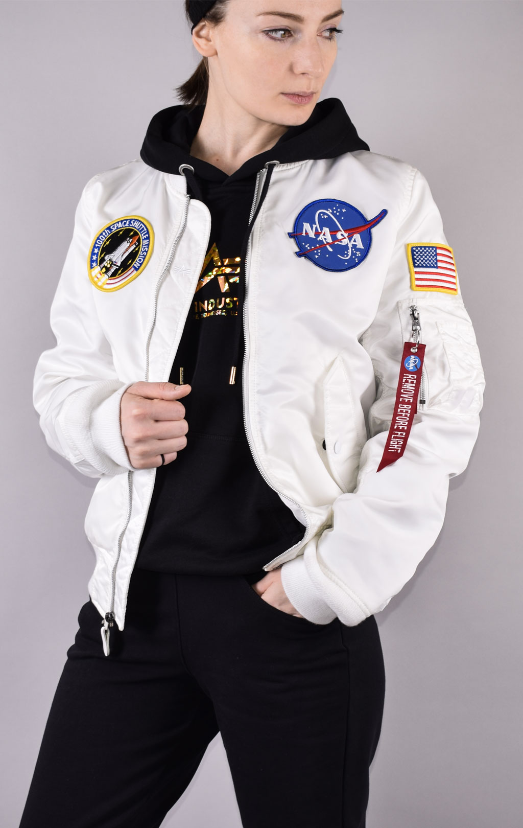 Ветровка ALPHA INDUSTRIES L-2B NASA white 