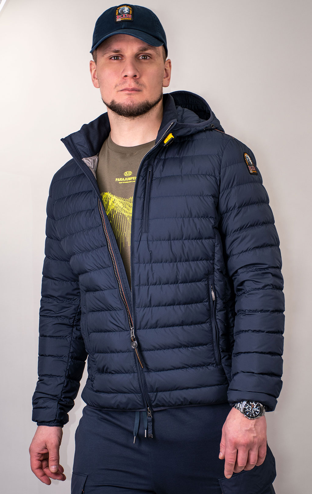 Куртка-пуховик лёгкая PARAJUMPERS LAST MINUTE SS 24 blue navy 