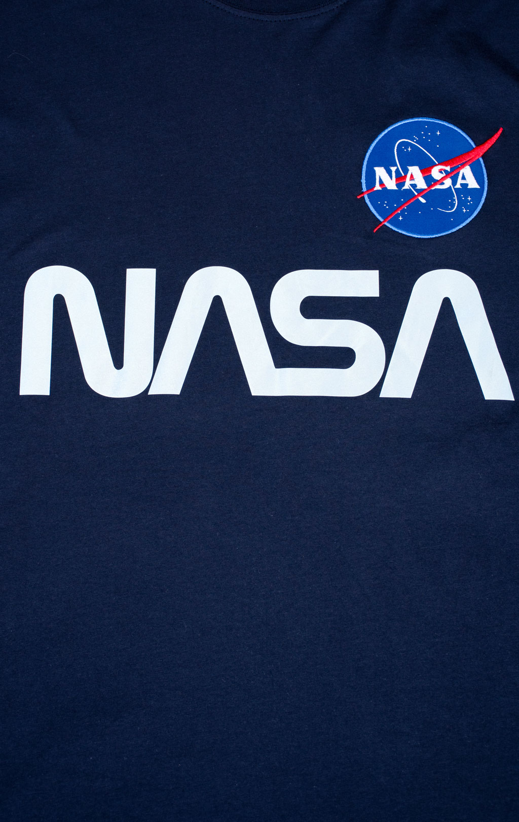 Футболка ALPHA INDUSTRIES NASA Reflective big size rep. blue 