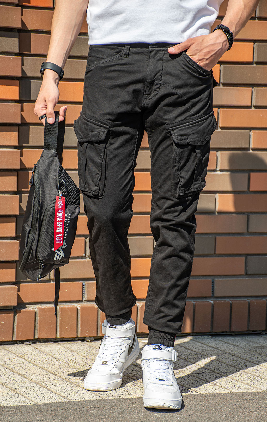 Брюки-карго ALPHA INDUSTRIES SPY PANT black 