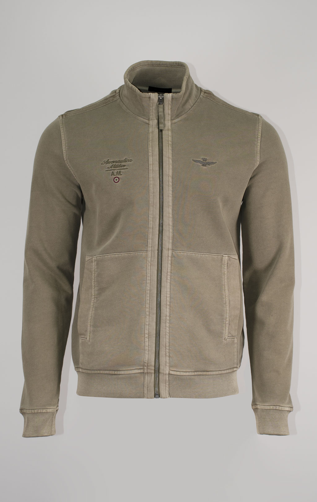 Олимпийка AERONAUTICA MILITARE SS 25 m/TR military olive washed (FE 1992) 