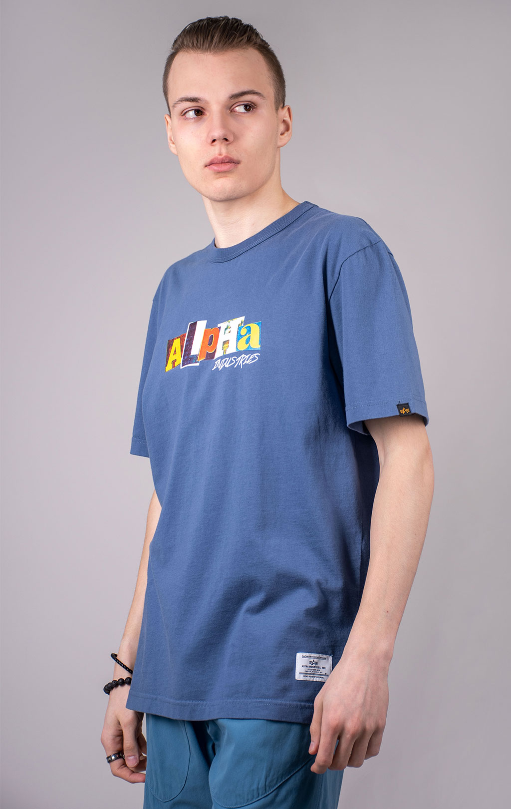 Футболка ALPHA INDUSTRIES ALPHA RANSOM TEE SS 24 copen blue 