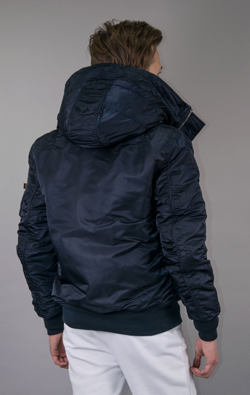 Куртка ALPHA INDUSTRIES HOODED MA-1 rep. blue 