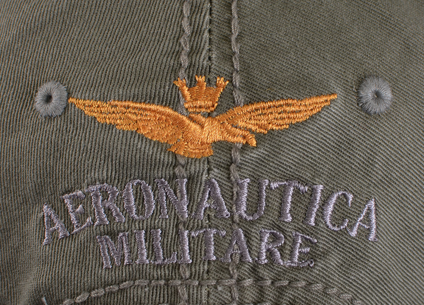 Бейсболка AERONAUTICA MILITARE verde olive (HA 907) 