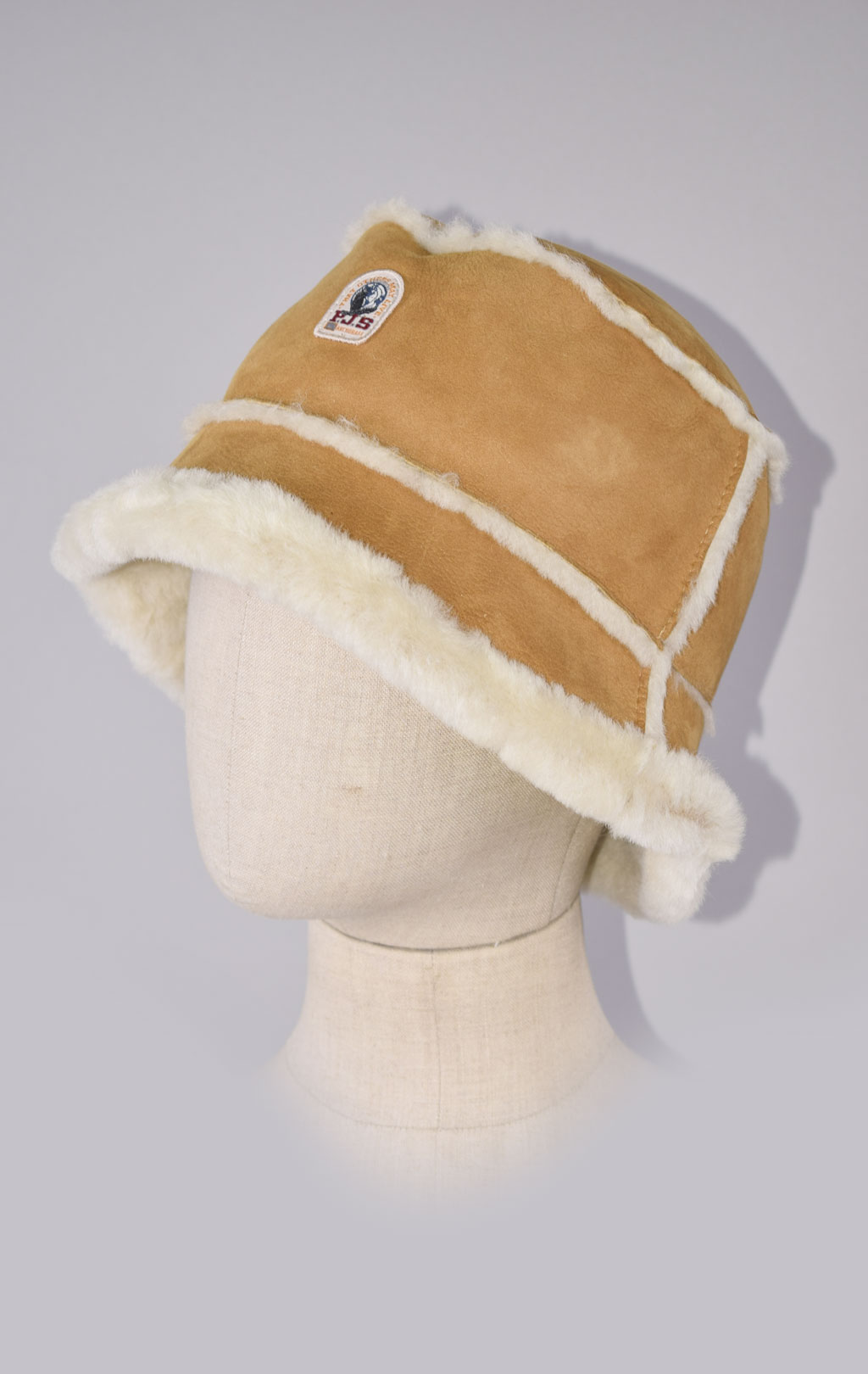 Женская панама PARAJUMPERS SHEARLING BUCKET HAT овчина FW 23/24 camel 