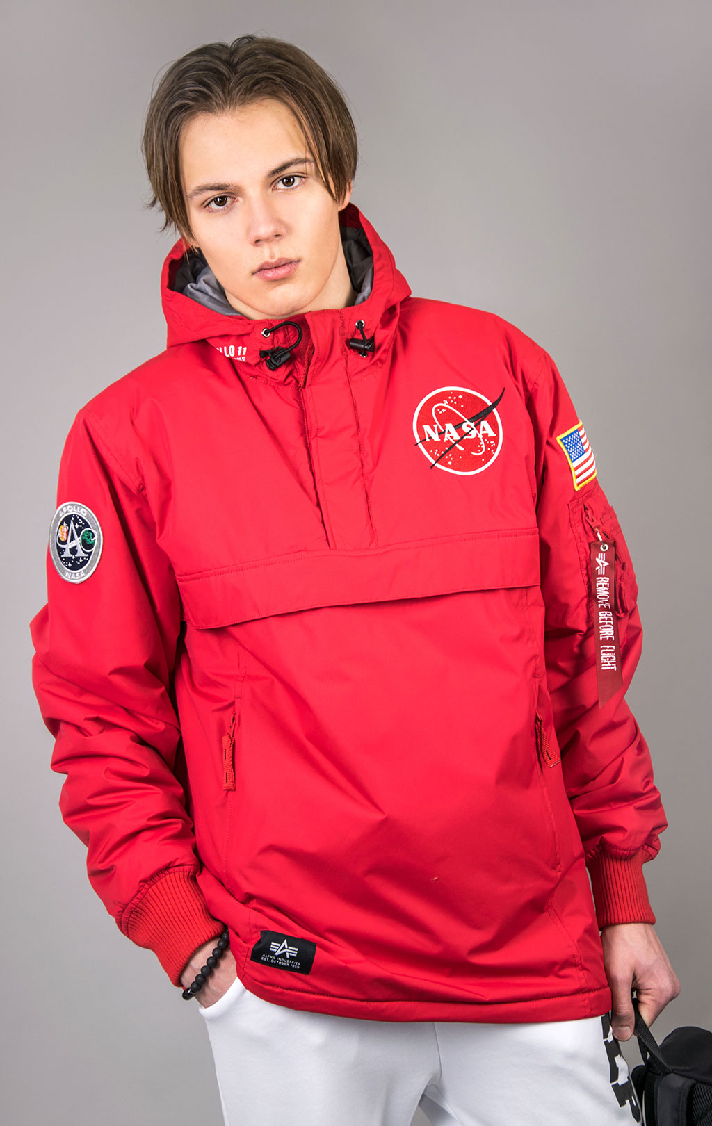 Alpha industries nasa anorak speed red sales