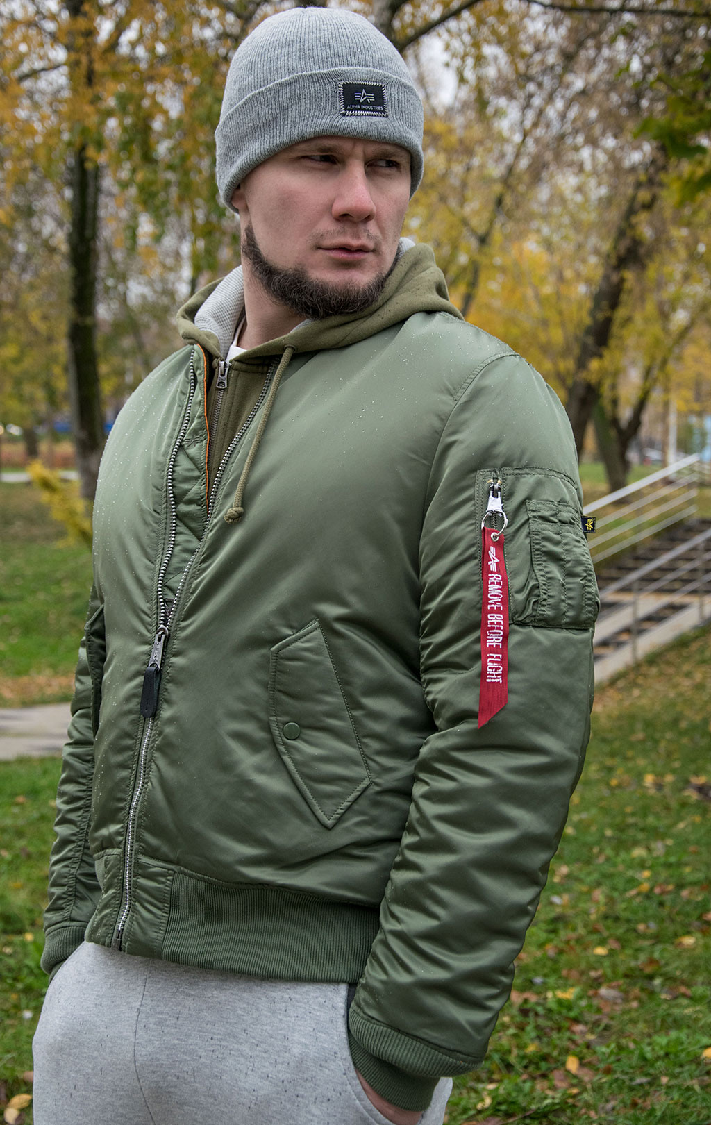 Бомбер ALPHA INDUSTRIES SLIM FIT/EUROPEAN FIT MA-1 FW 21/22 m sage green 