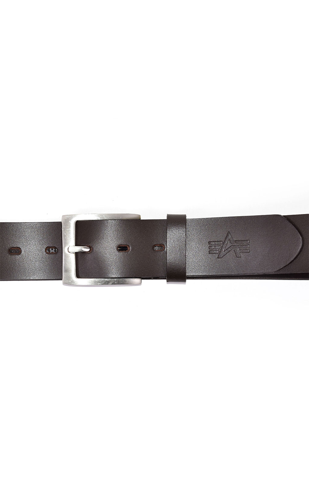 Ремень ALPHA INDUSTRIES EMBOSSED BELT кожа brown 