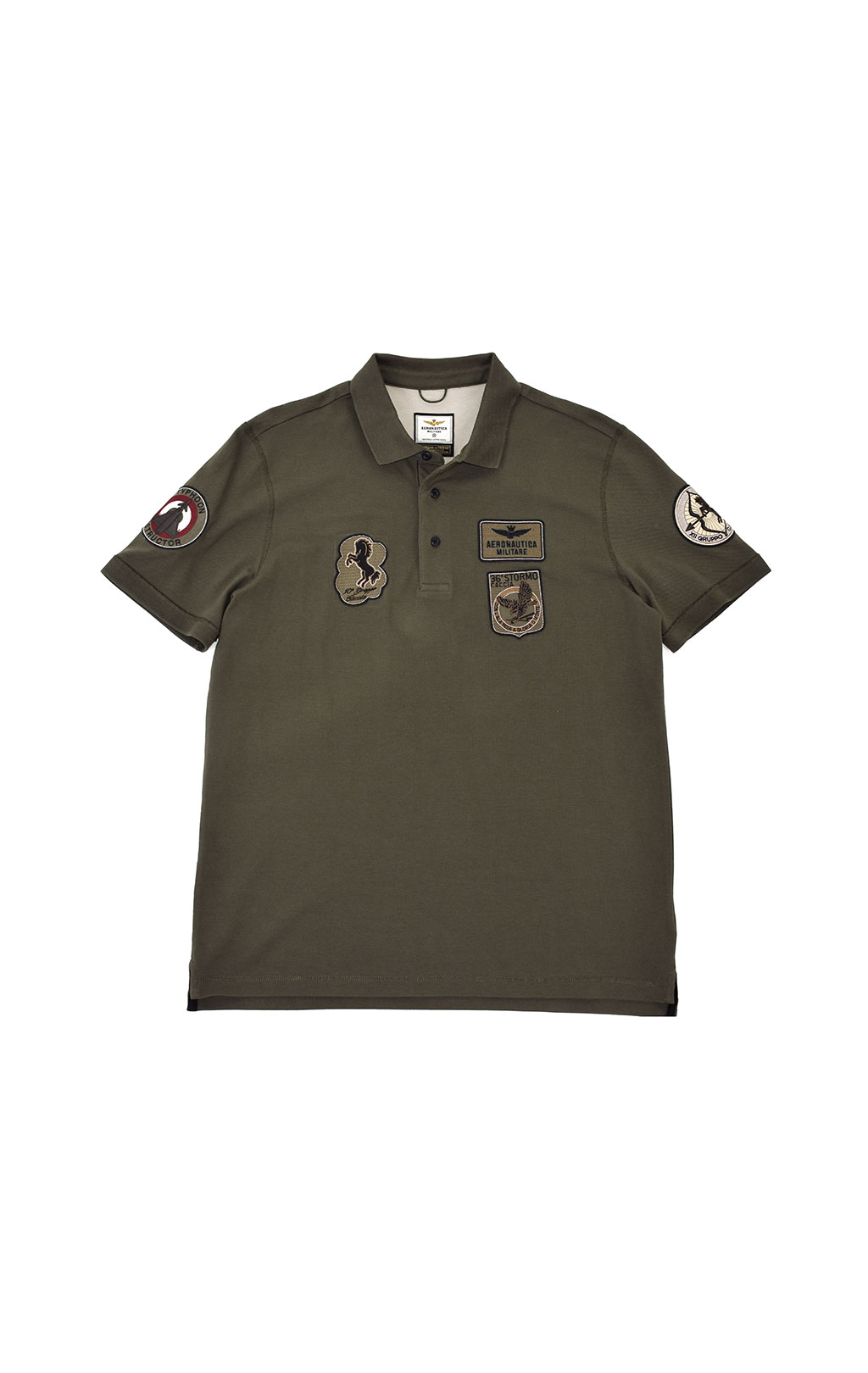 Футболка-поло AERONAUTICA MILITARE SS 21/TR verde scuro (PO 1538) 