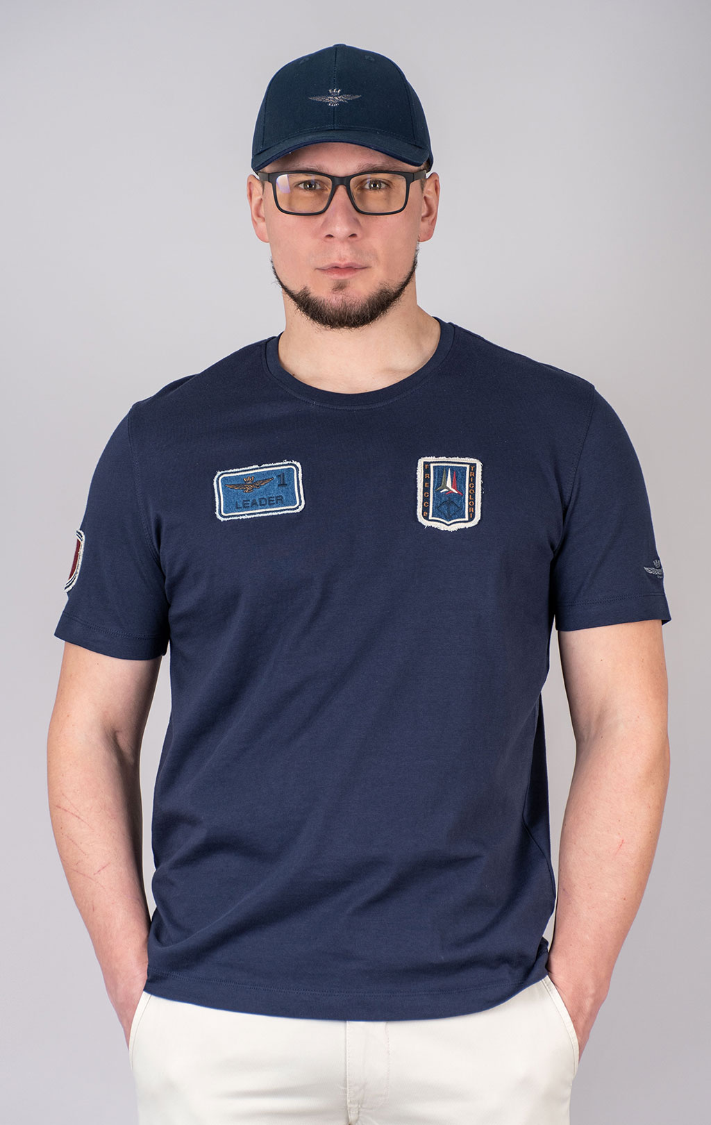 Футболка AERONAUTICA MILITARE SS 25 m/BD blue navy (TS 2411) 