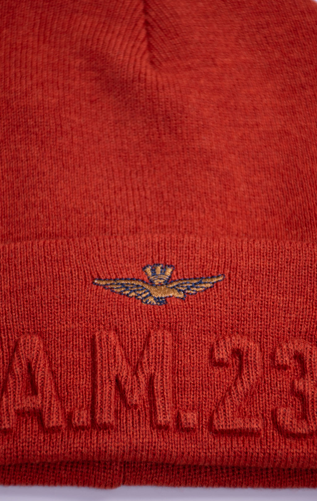Шапка вязаная AERONAUTICA MILITARE FW 26/27/CN rusty orange (CU 0099) 