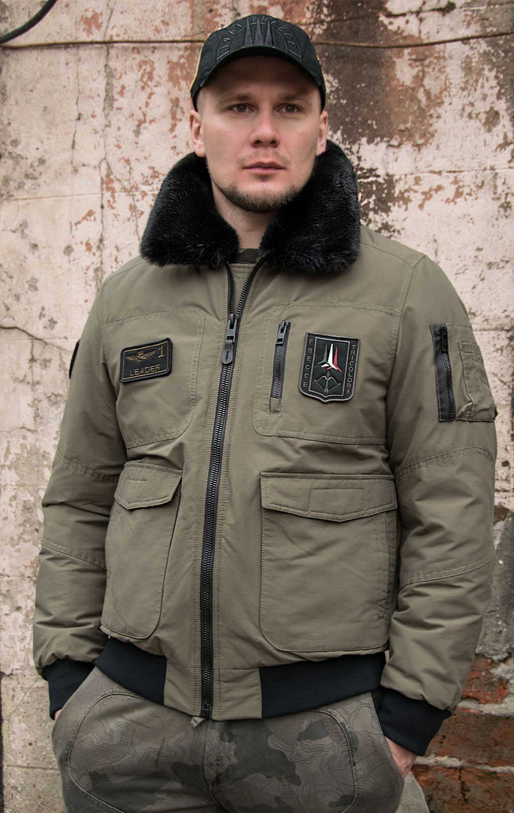 Куртка-пилот AERONAUTICA MILITARE FW 20/21/CN verde medio (AB 1907) 