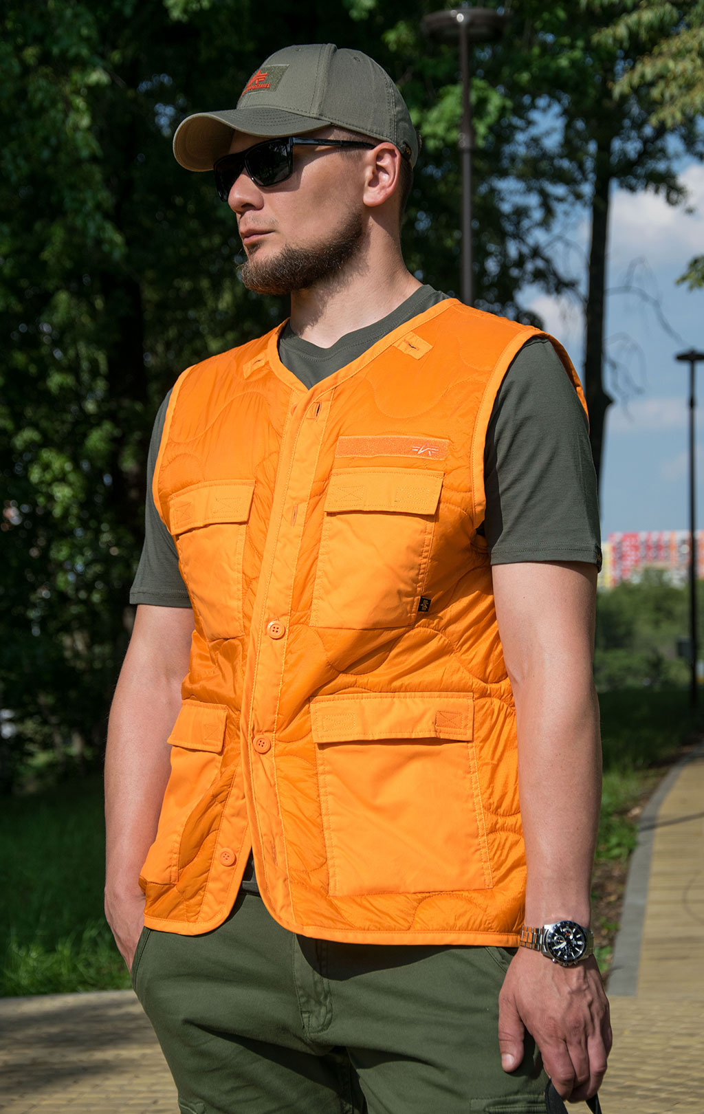 Куртка-жилет ALPHA INDUSTRIES ALS UTILITY VEST FW 21 m emergency orange 