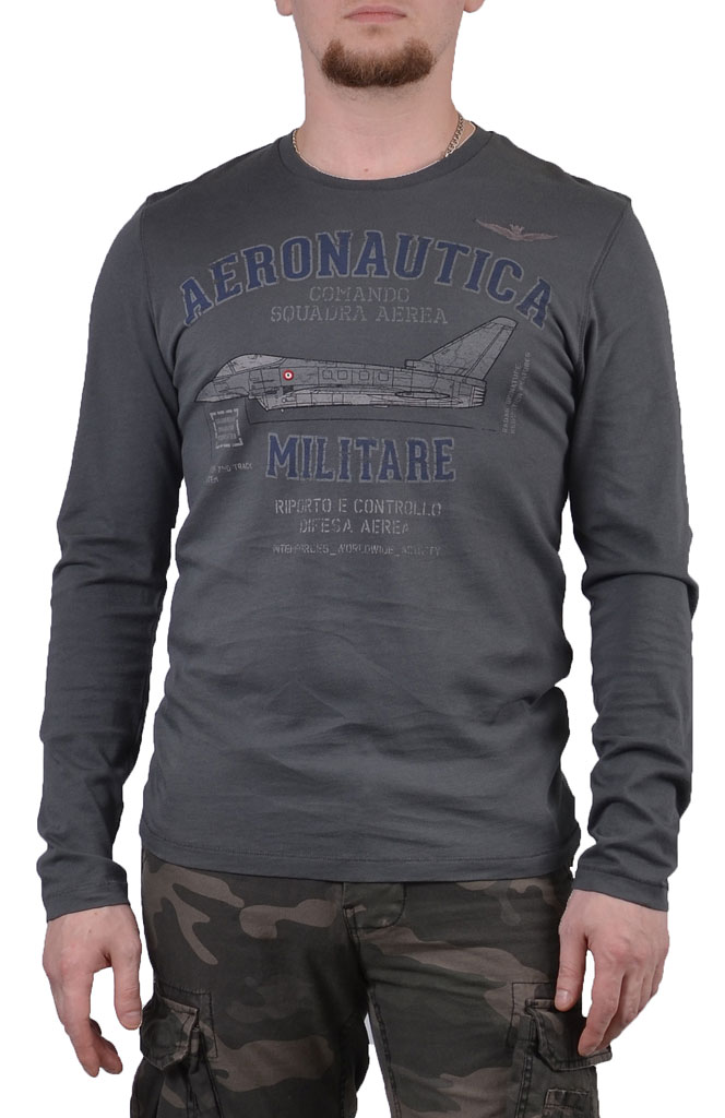 Футболка AER. MILITARE длин. рукава grigio scuro (TS 1070)