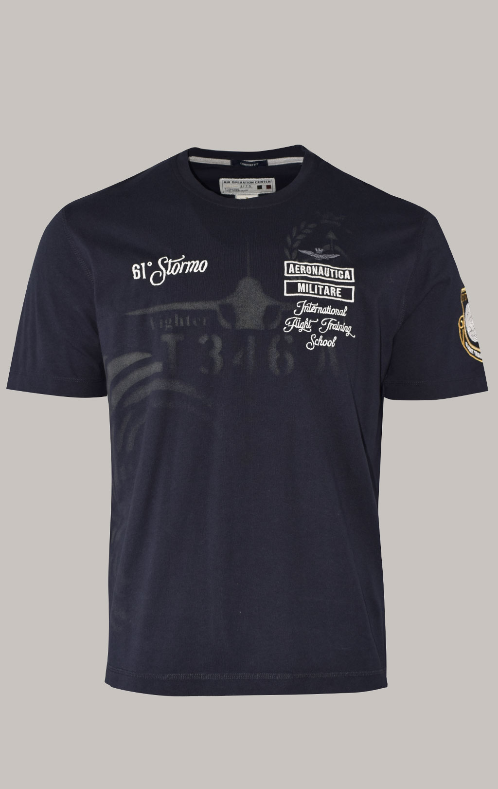 Футболка AERONAUTICA MILITARE big size SS 23/TR blue black (TS 2055) 