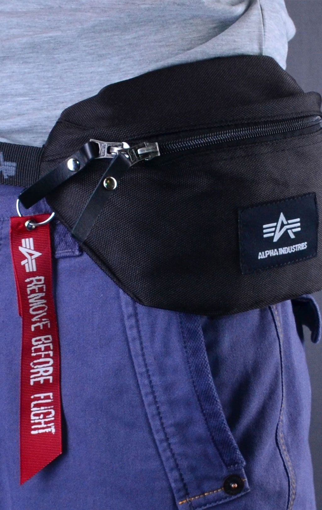 Сумка поясная ALPHA INDUSTRIES BIG-A OXFORD WAIST BAG поясная black 