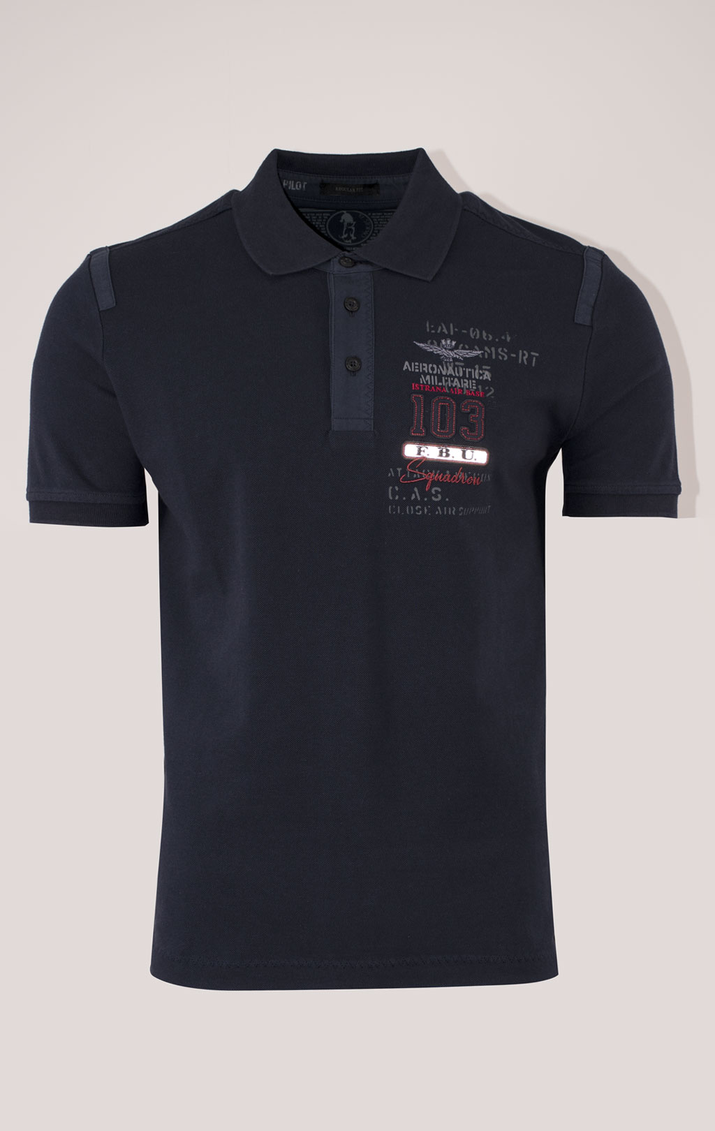 Футболка-поло AERONAUTICA MILITARE SS 24 m/TR blue navy (PO 1782)